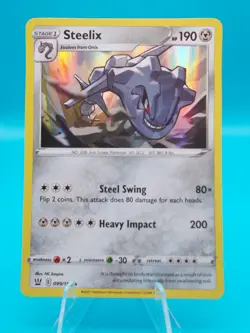 Steelix 099/163 Swsh05: Battle Styles Pokemon TCG Holo Near Mint/Mint - Image 1