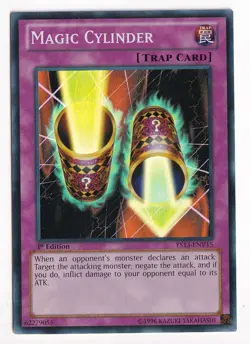 Lightly Played, English Yu Gi Oh Magic Cylinder - YS13-ENV15 - Super Rare - 1st - Image 1