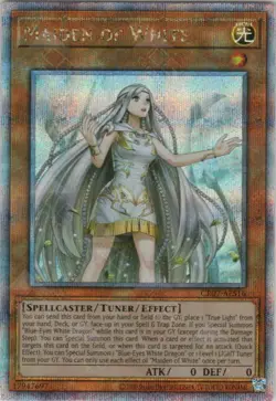 Yugioh Maiden of White Asian English CR07-AES16 Quarter Century Secret Rare QCSR - Image 2