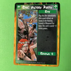 Rite: Victory Party - RAGE CCG Promo card, White Wolf Werewolf - Rare! - Image 1