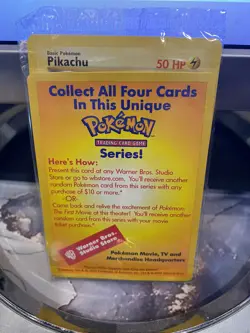 Pikachu Black Star Promo *The First Movie* Pokemon Card Brand New Sealed - Image 1