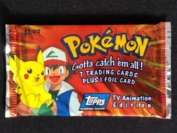VINTAGE Pokemon TOPPS Trading Cards TV Animation Edition 1 Sealed Pack + extras - Image 3