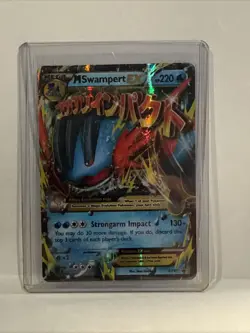 Pokemon Mega M Swampert EX Ultra Rare Black Star Promo Holo Foil Card XY87 - Image 1