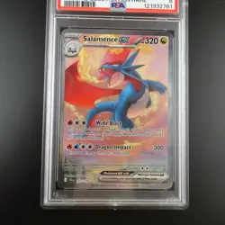 PSA 8 Salamence ex 187/159 Pokemon Journey Together Holo Graded Card - Image 3