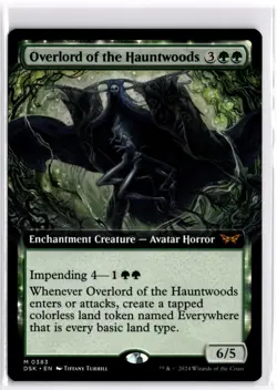 Extended Art Overlord of the Hauntwoods Duskmourn LP x1 MTG Magic: the Gathering - Image 1