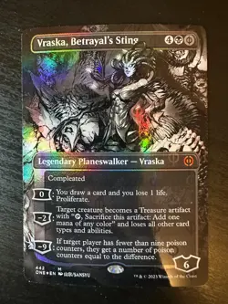 Vraska, Betrayal's Sting (Borderless) (Step-and-Compleat Foil) Phyrexia: AWBO LP - Image 1