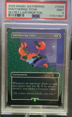 Magic the Gathering Mr. Krabs Smothering Tithe Secret Lair PSA 9 *FOIL* - Image 1