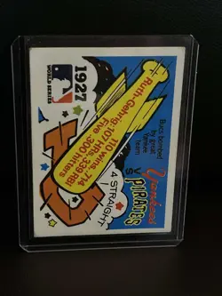 1927 Yanks, Pirates #25 1971 Fleer World Series Black Back Baseball Moderately P - Image 1