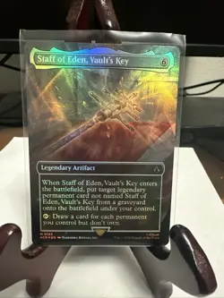 Staff of Eden, Vault's Key (Borderless) Universes Beyond: Assassin's Creed Foil - Image 1