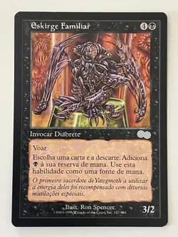 1998 Magic The Gathering MTG - Skirge Familiar - NM - Urza's Saga - Portuguese - Image 1