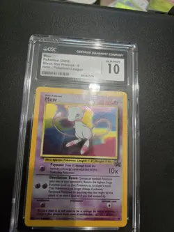 Pokemon 2000 Mew #9 Pokemon League Holo BSP Black Star Promo GEM MINT CGC 10 - Image 2
