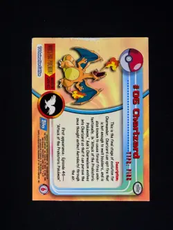 topps Pokemon TV Animation Edition Series 1 Rainbow Foil #06 Charizard #6 - Image 2