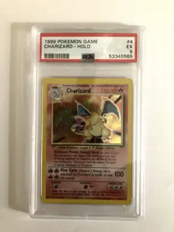 (4) PSA 1999 Pokemon Charizard Base Set Unlimited Holo 4/102 LOT (PSA 5,5,3,2) - Image 2