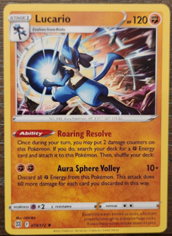 Pokemon - Lucario - 079/172 - Brilliant Stars - Non Holo Rare - NM/M - Image 1