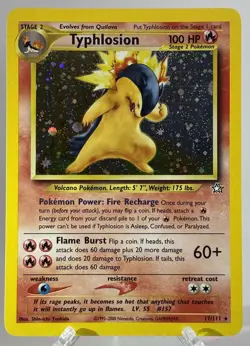 Pokemon TCG Typhlosion 17/111 Holo Neo Genesis WOTC 2000 LP Vintage Rare! !!!!!! - Image 1