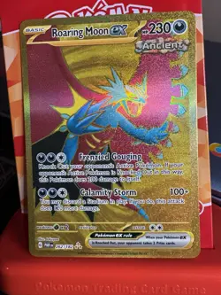 Pokemon Roaring Moon EX 262/182 Paradox Rift Hyper Rare Gold Holo NM Condition - Image 2