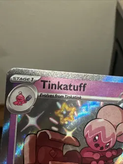 Tinkatuff - 166/091 - Shiny Rare - Paldean Fates Baby Shiny Holo Pokemon TCG - Image 2