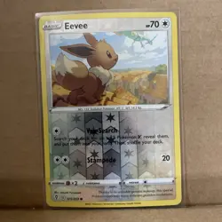 Eevee #125/203 Reverse Holo Common - Evolving Skies 2021 SWSH07 Pokemon TCG - Image 1