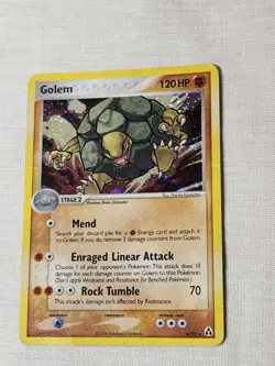 Played Golem - Holo Swirl 6 Legend Maker Pokemon TCG - Image 3
