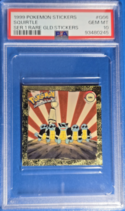 PSA 10 Gem Mint 1999 Pokemon ~ Squirtle ~ Series 1 Rare Gold Sticker ArtBox #G06 - Image 1