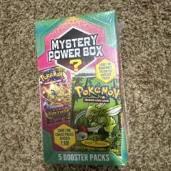 Pokemon Mystery Power Box Walmart MJHoldings 2022 Sealed 1:10 Odds 5 Packs 728192538599 - Image 3