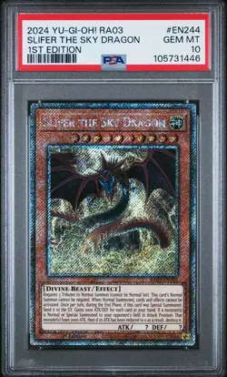 2024 YU-GI-OH! RA03-QUARTER CENTURY BONANZA 1ST ED SLIFER THE SKY DRAGON PSA 10 - Image 1
