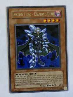 Yu-Gi-Oh! Destiny Hero - Diamond Dude EOJ-EN003 Ultimate Rare Never Played - Image 2