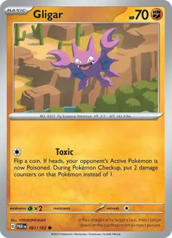 Gligar 091/182 | Paradox Rift | Common Non Holo | NM Pokemon Card - Image 1
