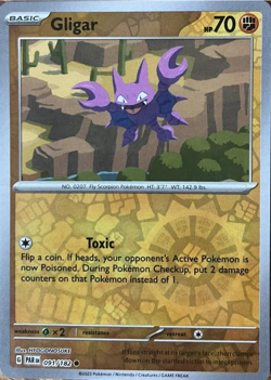 Gligar 091/182 | Paradox Rift | Common Reverse Holo | NM Pokemon Card - Image 1