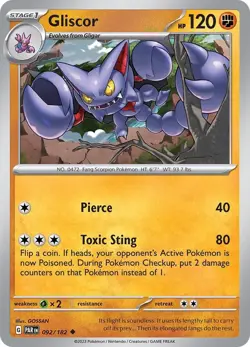 Gliscor 092/182 | Paradox Rift | Uncommon Non Holo | NM Pokemon Card - Image 1