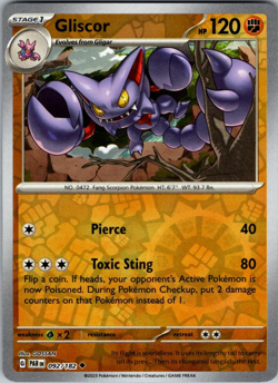 Gliscor 092/182 | Paradox Rift | Uncommon Reverse Holo | NM Pokemon Card - Image 1