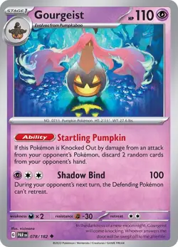 Gourgeist 078/182 | Paradox Rift | Uncommon Non Holo | NM Pokemon Card - Image 1
