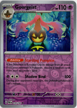 Gourgeist 078/182 | Paradox Rift | Uncommon Reverse Holo | NM Pokemon Card - Image 1