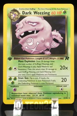 Pokemon TCG Card - Dark Weezing 1st Edition 31/82 Team Rocket Rare Vintage - Image 1