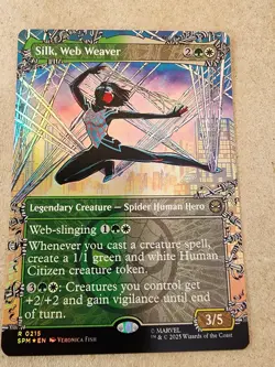 Silk, Web Weaver - #215 Foil (Borderless) Marvel's Spider-Man - Mtg - Image 1