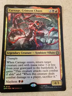 Carnage, Crimson Chaos - #125 Foil Marvel's Spider-Man - Mtg - Image 1