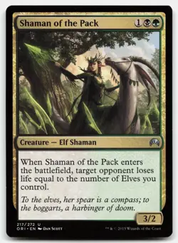 MTG Shaman of the Pack U Magic Origins 217 LP - Image 1