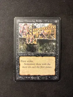MTG Stone-Throwing * Devils (Dark) Arabian Nights LP - Image 1