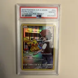 PIKACHU 2019 Pokemon Sun Moon Cosmic Eclipse 241 PSA 10 - Image 1