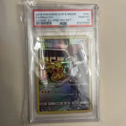PIKACHU 2019 Pokemon Sun Moon Cosmic Eclipse 241 PSA 10 - Image 2
