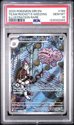 Pokemon - Team Rocket's Weezing - 199/182 - Destined Rivals - IR - PSA 10 - Image 1