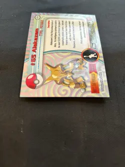1999 Topps Pokemon TV Series 1 Alakazam #65 Rainbow Foil Black Logo - NM/LP - Image 5