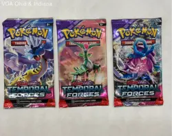 Three Sealed Pokemon Scarlet & Violet Temporal Forces Trading Card Packs - Image 1