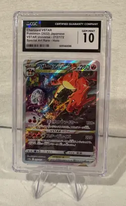 CGC Graded 10 Gem Mint Charizard VSTAR 212/172 VSTAR Universe Pokemon Card S12A - Image 1