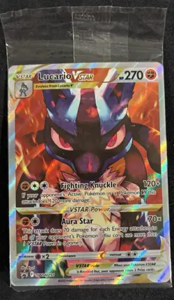 Pokemon TCG Lucario VSTAR SWSH291 Crown Zenith ETB Promo Card, Sealed - Image 1