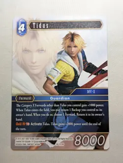 Tidus - 10-117H Final Fantasy Opus X Ancient Champions 2019 Hero TCG Card - Image 1