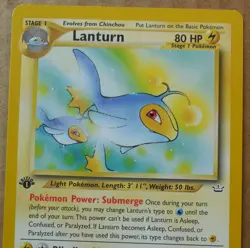 Lanturn 32/64 1st Edition Uncommon Non-Holo Neo Revelation Pokemon Card NM/LP - Image 2