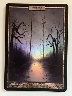 Swamp - Unhinged Foil MTG Full Art Lightly Played - Image 1