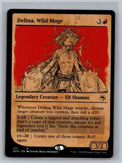 Magic MTG Adventures in the Forgotten Realms Delina, Wild Mage (Showcase) #317 - Image 1