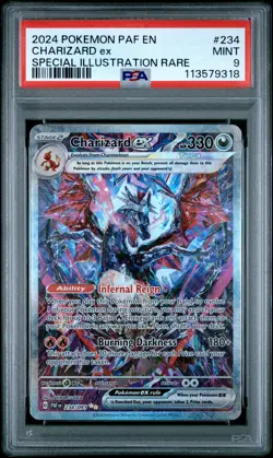 2024 POKEMON PAF EN-PALDEAN FATES SPECIAL ILLUSTRATION RARE CHARIZARD EX PSA 9 - Image 1